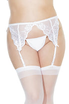  White Lace Garter Belt Lingerie by Coquette- The Nookie