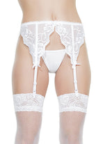  White Lace Garter Belt Lingerie by Coquette- The Nookie