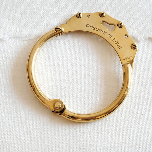  Brass Prisoner of Love Handcuff Bracelet Lingerie by Bisjoux- The Nookie