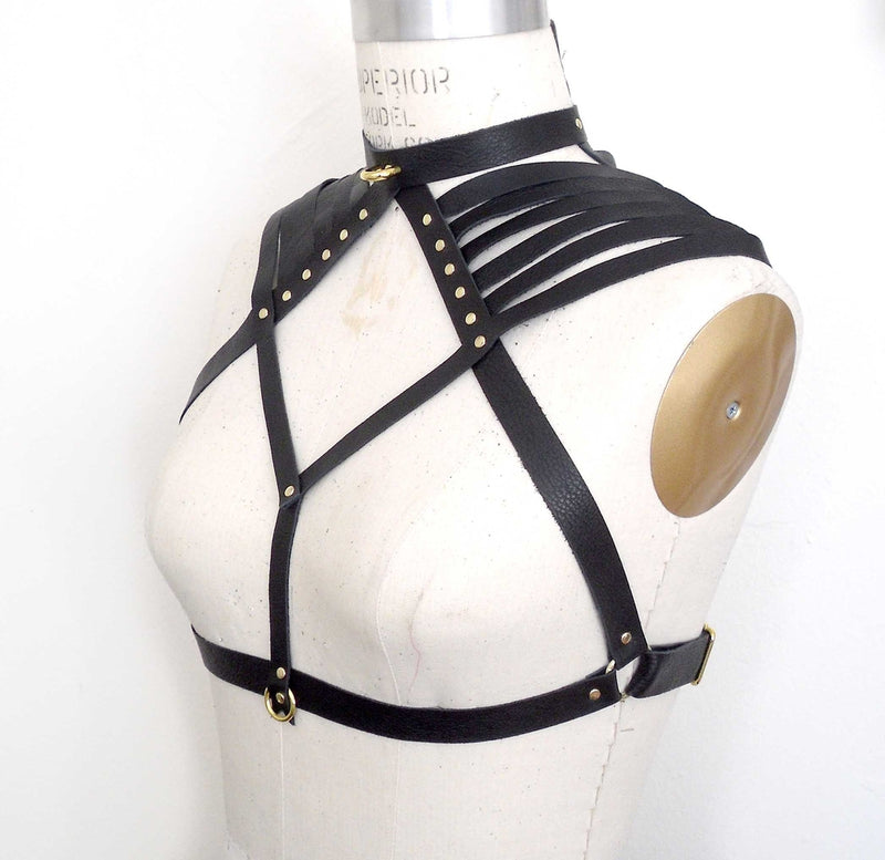  Aisling Strappy Leather Shoulder Harness Lingerie by Love Lorn- The Nookie