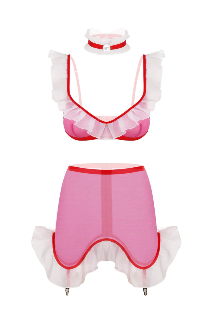  Sexy Maid Set Pink Lingerie by baed stories- The Nookie