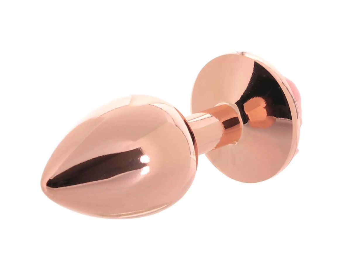  Small Rose Gold Plug with Pink Rose Dildo by NS Novelties- The Nookie