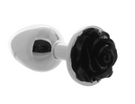  Small Silver Plug with Black Rose Dildo by NS Novelties- The Nookie