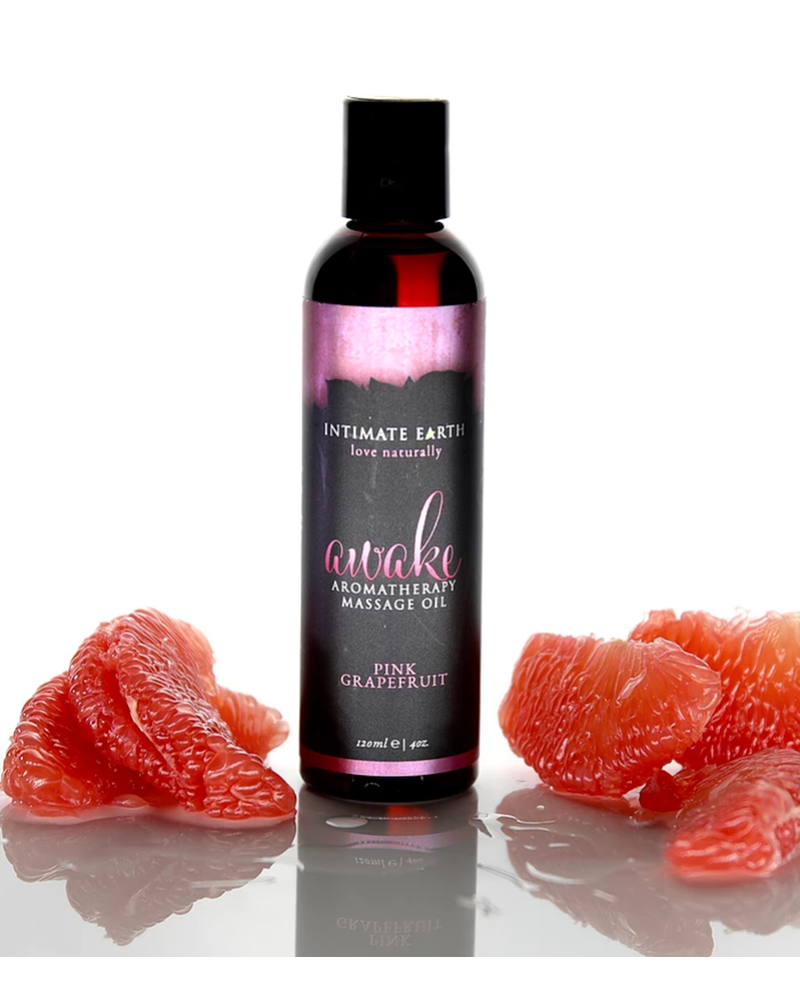  Awake Aromatherapy Massage Oil Pink Grapefruit Massage by Intimate Earth- The Nookie