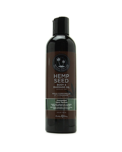 8 oz Hemp Seed Massage Unscented Massage by Earthly Body- The Nookie