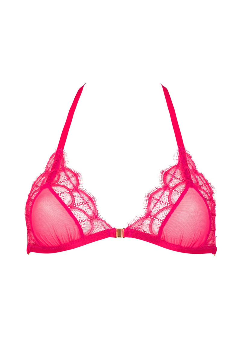  Mystic Shadow Triangle Bra in Raspberry Lingerie by Atelier Amour- The Nookie