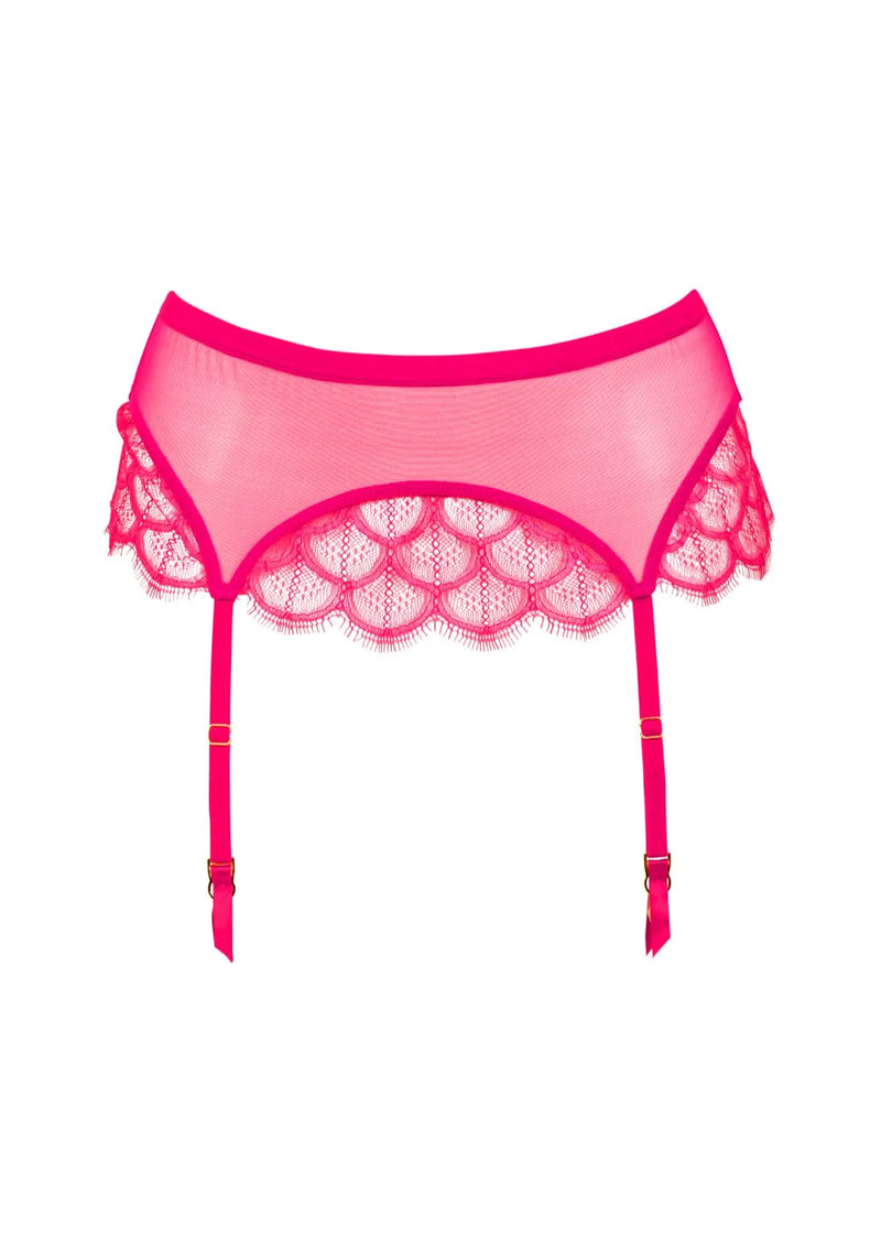  Mystic Shadow Suspender Belt in Raspberry Lingerie by Atelier Amour- The Nookie