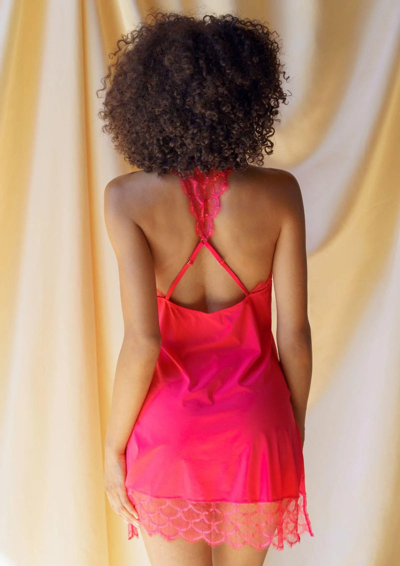  Mystic Shadow Night Dress in Raspberry Lingerie by Atelier Amour- The Nookie