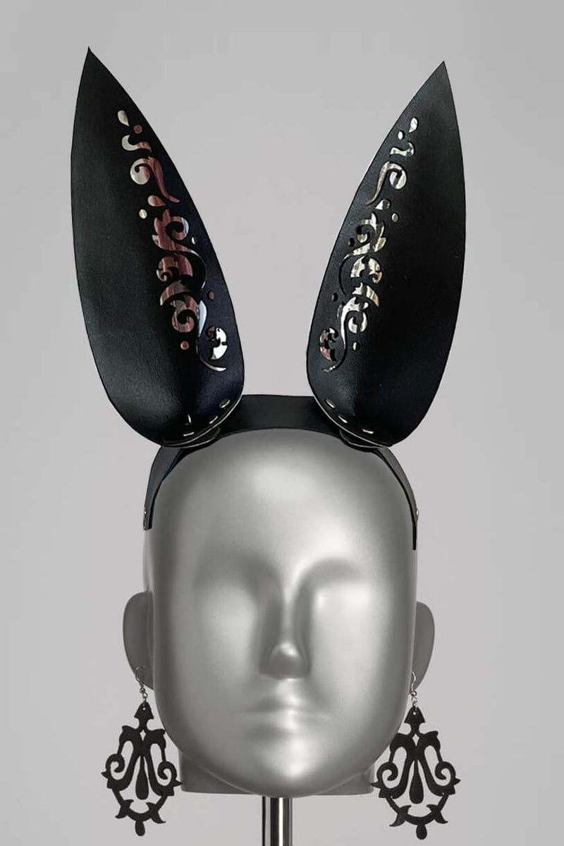  Leather Bunny Ears Headband Lingerie by Voyeur X- The Nookie