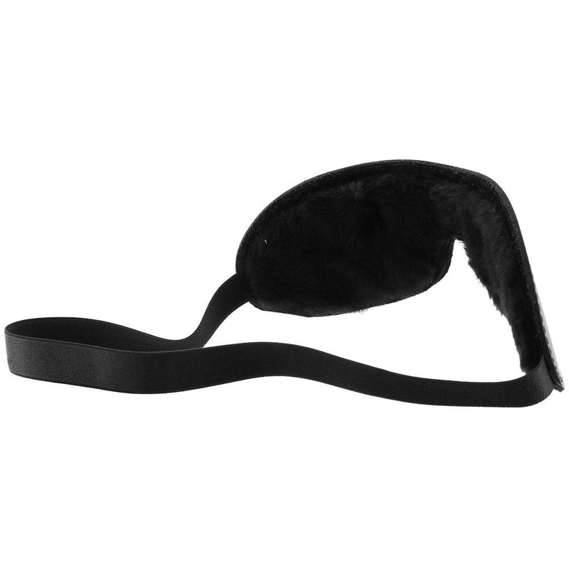  Leather Contour Blindfold with Faux Fur Lining Kink by Spartacus- The Nookie