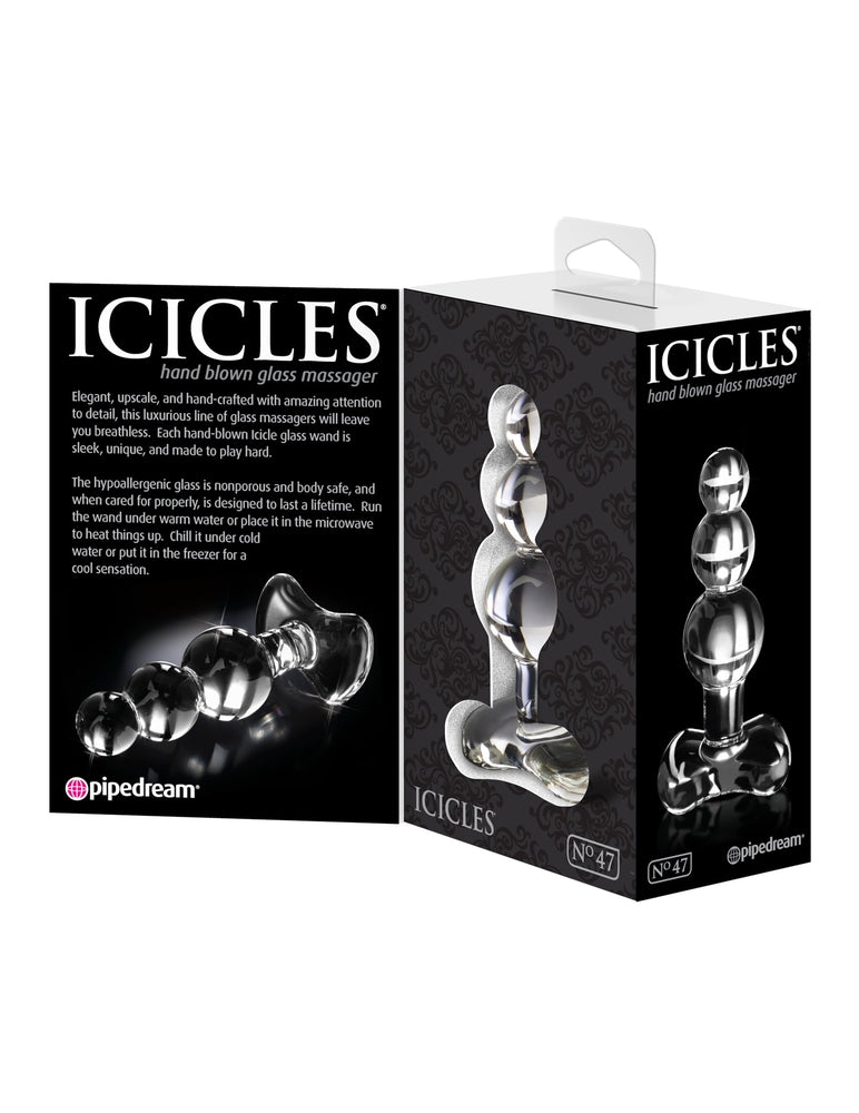  Icicles No. 47 Glass Plug Dildo by Pipedream- The Nookie