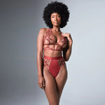  Medusa High Waist Bikini in OxBlood Lingerie by Thistle & Spire- The Nookie